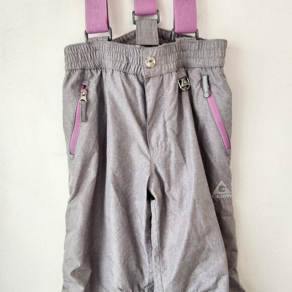 Gerry Performance Snowpants Bibs Removable Suspenders Grey Girls Unisex 7/8 - Picture 4 of 8